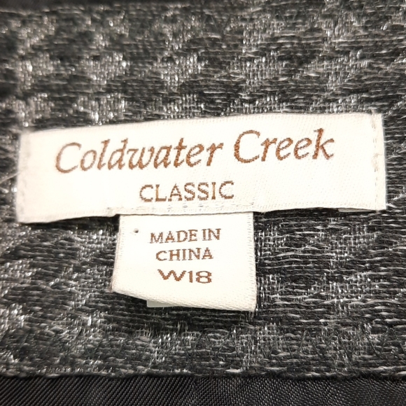 Coldwater creek silver shimmer recycled wool jacke - Picture 11 of 13